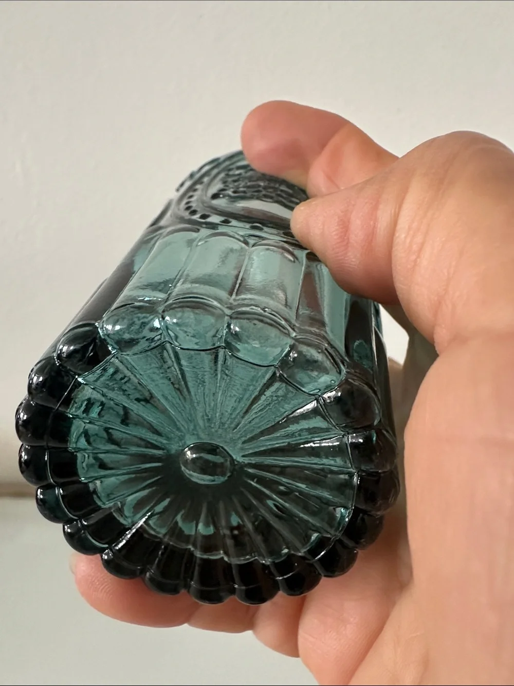 Teal Decorative Glass Vase - Elegant Home Accent